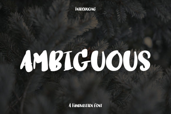Ambiguous: The Bold Display Font for Modern Branding