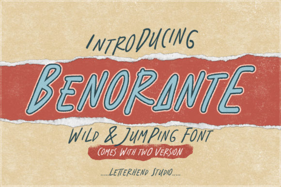Benorante: A Playful Display Font for Authentic Design