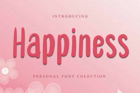 Happiness and Happiness is an assertive and friendly display font. Add this font to your creative ideas and notice how it will make them stand out.