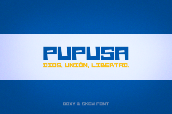 Pupusa: The Boxy Display Font for Bold Projects