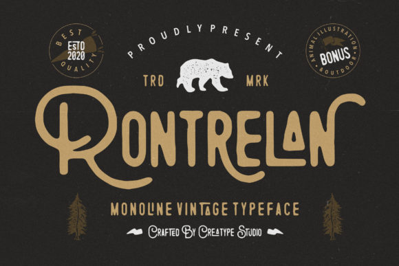 Rontrelan: A Vintage Display Font for Timeless Design